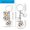 WEWAYSMILE 2 pcs Dog Keychain Car Keychain Pet Pendant Key-Ring Lovely Dog Key-ring Portable Metal Keychain Gift for Pet Lover Birthday Puppy Theme Party Supplies (Boxer Dog) JX795A-2