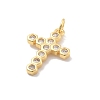 Brass Micro Pave Cubic Zirconia Pendants KK-M305-01G-01-3