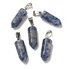 Natural Blue Spot Jasper Pendants G-Z067-07P-12-1