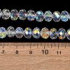 Electroplate Transparent Glass Beads Strands EGLA-A046-01C-21-4