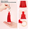 WADORN 4Pcs 4 Colors PU leather Tassel Pendants Keychains KEYC-WR0001-18-3