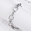 Tarnish Resistant 304 Stainless Steel Oval Link Chain Bracelets BJEW-Z011-12P-2