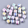 Opaque White Acrylic Beads SACR-R252-02-1