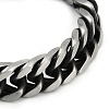 304 Stainless Steel Cuban Link Chain Bracelets for Men BJEW-B102-11AS-3