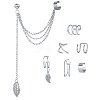 7 Pcs Alloy Cuff Earring Kits for Women WGFA45F-17-1