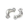 304 Stainless Steel Crescent Moon Links Connector Charms STAS-D211-02P-2