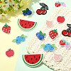 16Pcs 8 Styles Fruits Theme Computerized Embroidery Cloth Iron on Sew on Patches DIY-YW0018-24-5