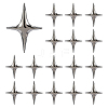 16Pcs Star Alloy Lapel Pins for Backpack Clothes JEWB-FH0002-96B-1