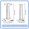 2 Sets 2 Sizes Clear Acrylic Airplane Model Holders with Scales ODIS-WH0025-170A-2