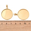 304 Stainless Steel Pendant Cabochon Settings STAS-L282-010G-09-2