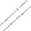 304 Stainless Steel Satellite Chain Slider Necklace Making AJEW-JB01247-02-3