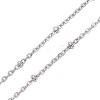 Non-Tarnish 304 Stainless Steel Satellite Chain Slider Necklace Making AJEW-JB01247-02-3