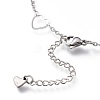 304 Stainless Steel Cable Chain Anklets AJEW-M026-01P-3