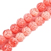 Synthetic Shell Dyed Carved Beads Strands SHEL-C008-01-1