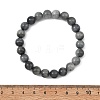 Natural Eagle Eye Stone Round Beads Stretch Bracelets for Women Men BJEW-JB13859-4