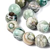 Natural Green Line Jasper  Beads Strands G-B128-A03-05-3