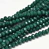 Faceted Rondelle Glass Beads Strands GLAA-I033-4mm-18-1