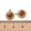 Synthetic Goldstone Half Round Charms STAS-L022-399G-01-3