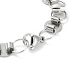 Non-Tarnish 201 Stainless Steel Flat Round Link Chain Bracelets for Women Men BJEW-I316-08C-3