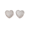 Brass Micro Pave Clear Cubic Zirconia Charms KK-B100-044P-1