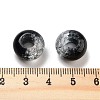 Two Tone Transparent Crackle Acrylic European Beads TACR-P009-B01-08-3