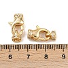 Brass Micro Pave Clear Cubic Zirconia Cord Ends KK-C136-01G-3