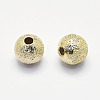 Long-Lasting Plated Brass Textured Beads KK-K193-B-111G-NF-2