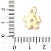 Brass Pave Clear Cubic Zirconia Pendants LS-KK-H255-06G-01-3