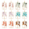 12Pcs 6 Styles Natural Mixed Gemstone Chip Pendants FIND-PH0021-37-1
