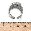 304 Stainless Steel Cuff Ring Components SA-CBA37BC-15D-P-3