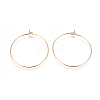 304 Stainless Steel Hoop Earrings Findings STAS-I120-60D-G-1