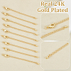 24 Sets Long-Lasting Plated Brass Chain Extender KK-UN0002-51-4