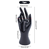 Evade Glue PVC Resin Ring Display Hand Model ODIS-WH0011-39-4