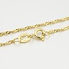 925 Sterling Silver Singapore Chain Necklaces STER-M086-04B-G-1