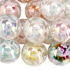 20Pcs UV Plating Acrylic Printed Beads TACR-SC0001-46A-6