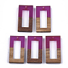 Resin & Walnut Wood Pendants RESI-S358-10H-1