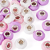 30Pcs Spray Painted Faceted Resin European Beads RESI-TADJ0001-05C-2