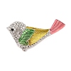 Bird Zinc Alloy Rhinestone Pins JEWB-S027-03P-A-1