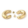 304 Stainless Steel Ring Stud Earrings EJEW-Z026-06G-2