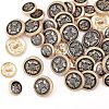 Olycraft 80Pcs 2 Style 1-Hole Alloy Buttons BUTT-OC0001-21-5