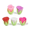 Handmade Polymer Clay Rose Flower Cabochons PY-CBA4D86-02D-1