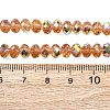 Electroplate Transparent Glass Beads Strands EGLA-A046-01B-25-4