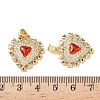 Brass Micro Pave Cubic Zirconia Pendants KK-L243-27G-3