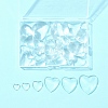 48Pcs 6 Styles Transparent Heart Glass Cabochons GGLA-FS0001-07-7