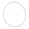 925 Sterling Silver Pave Crystal Cubic Zirconia Tennis Necklaces for Women NJEW-C096-01A-P02-4