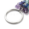 Chakra Theme Natural Gemstone Chip Bead Keychain KEYC-JKC00416-02-4