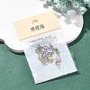 SHEGRACE Brass Pave Cubic Zirconia Oval Connector Charms XGRQ2O679-437P-6