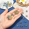 30Pcs 6 Colors Handmade Foil Lampwork Beads FOIL-YW0001-04-5