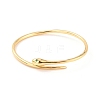 Snake Wrap Cubic Zirconia Cuff Bangle BJEW-D448-17G-RS-2