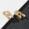 Brass Micro Pave Clear Cubic Zirconia Clip-on Earrings EJEW-K286-10G-3